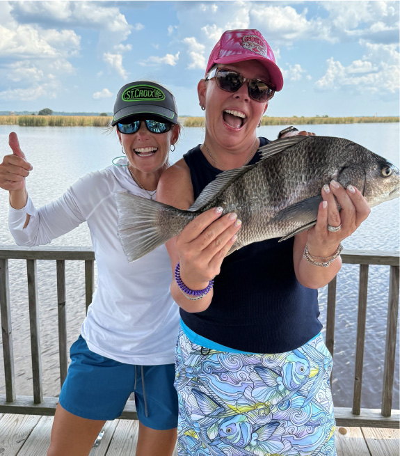 happy women anglers